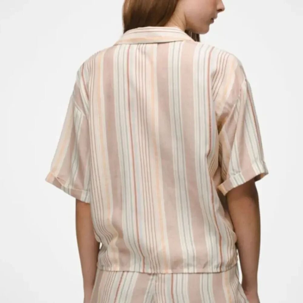 PrAna Iguala Top Womens Size ***Clay Strip*** - Picture 5 of 6